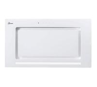 GURARI GCH E 217 WH 70 PRIME+filtre à charbon, Hotte aspirante 70 cm, en blanc,Blanc verre, 1000m³/h+filtre à charbon