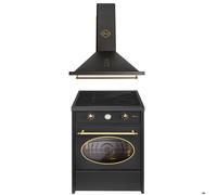 GURARI GCH E 612 BL r Cuisinière à induction 60 cm + GCH 975 Bl 6 Hotte aspirante 60cm