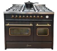 GURARI GCH E 916 Bl R Cuisinière à gaz électrique 90 cm/Range Coocker / 89 l / 8 fonctions/Air chaud/Barbecue / 5 brûleurs de qualité supérieure / 4 kW/gaz naturel/gaz propane