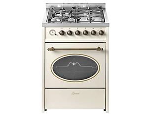 GURARI GCH G 614 CR Centre de cuisson 60 cm gaz naturel Fl.Gas 4 Kw WOK, Gril à gaz, Range Cooker, Tiroir avec glissière, Contrôle du gaz, Tournebroche. Gaz naturel, gaz propane