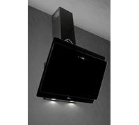 GURARI GCH S 411 BL 60 Prime Hotte aspirante 60 cm en verre noir, 1000 m³/h, 4 niveaux, écran, aspiration des bords, minuterie, télécommande, hotte murale, hotte aspirante, hotte à recirculation