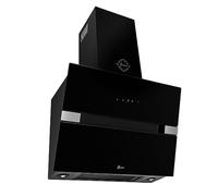 GURARI Hotte aspirante 60 cm série Diamond GCH 970 Bl 6, Hotte Inclinée en Verre Haute Performance 850 m³/h, Hotte Murale Noire 2 x aspiration de bord, Hotte Moderne Évacuation Externe, Recyclage Air