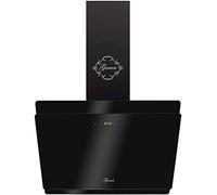 GURARI Hotte aspirante GCH S 411 BL 60 Prime avec 2 kits de recirculation, 60 cm, verre noir, 1000 m³/h, 4 niveaux, écran, aspiration périphérique, minuterie, télécommande, hotte murale