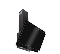 GURARI Hotte aspirante GCH S 411 BL 60 Prime avec kit de recirculation, hotte aspirante 60 cm, verre noir, 1000 m³/h, 4 niveaux, écran, aspiration sur bord, minuterie, télécommande, hotte murale