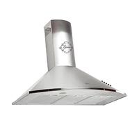 GURARI Hotte de Cuisine 046 Inox 90 cm - Acier Inoxydable, Inox - Hotte murale grise Absorbant 1000 m³/h - 3 niveaux