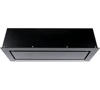 GURARI hotte de plafond 217 BL 90 Pr, hotte de cuisine encastrable 90 cm, en noir, verre noir, 1000m³/h, bandes LED, hotte, hotte aspirante, hotte de circulation d'air, télécommande