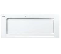GURARI hotte de plafond GCH E 217 WH 70 PRIME+2x Set Filtre à charbon, hotte aspirante 70 cm, en blanc, verre blanc, 1000m³/h, aspiration très puissante, hotte à air sortant, hotte à air circulant