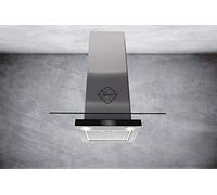 GURARI Hotte murale 466 IS 90 BL Pr 90 cm 1000 m³/h hotte murale en acier inoxydable verre, classe d'efficacité énergétique A, TouchControl