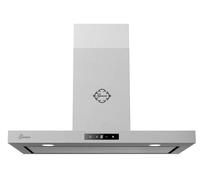GURARI Hotte murale CH 5001 + tuyau, en acier inoxydable, 90 cm, puissance 1000 m³/h, aspiration périphérique, commande par capteur tactile, hotte aspirante avec mode d'évacuation et de recyclage