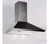 GURARI Hotte murale, GCH 147 BL 5 N, 50 cm, noire, très absorbante, moteur de 1000 m³/h, montage mural, mode recyclage ou évacuation d'air