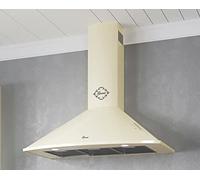 GURARI Hotte murale GCH C 046 BG 9, 90 cm, crème, très absorbant, moteur de 1000 m³/h, hotte aspirante de construction classique, recirculation ou évacuation d'air