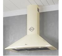 GURARI Hotte murale GCH C 046 BG 9 N , Hotte d'aspiration 90cm 1000m³/h, Hotte murale Crème