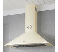 GURARI Hotte murale GCH C 046 BG 9 N , Hotte d'aspiration 90cm 1000m³/h, Hotte murale Crème