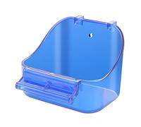 GURECOD Accessoires de baignade en Plastique Oiseau Suspendus Cage de Bain de Nourriture de Bain Oiseau Fournitures de Bain, canari, Perroquet en Peau de Tigre, Perroquet (Bleu 1 pièce)