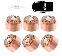 Gurelax Lot de 6 têtes de rechange Gen 3 pour épilateur facial sans défaut, lames de rechange pour femme, têtes dorées 18 carats
