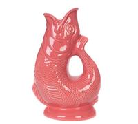 Gurgly Iconic Kingfisher Glug Jug Large 28cm 1.4L - Fish Water Jug, Decorative Fish Vase, Ornament, Carafe (Corail)