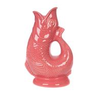 Gurgly Iconic Kingfisher Glug Jug Large 28cm 1.4L - Fish Water Jug, Decorative Fish Vase, Ornament, Carafe (Corail)