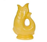 Gurgly Iconique Jaune Glug Jug Grand 28 cm 1,4 L - Pichet à Eau de Poisson, Vase à Poisson Décoratif, Ornement, Carafe