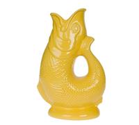 Gurgly Iconique Jaune Glug Jug Grand 28 cm 1,4 L - Pichet à Eau de Poisson, Vase à Poisson Décoratif, Ornement, Carafe
