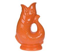 Gurgly Iconique Orange Glug Jug Grand 28 cm 1,4 L - Pichet à Eau de Poisson, Vase à Poisson Décoratif, Ornement, Carafe