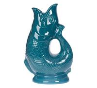 Gurgly Iconique Sarcelle Glug Jug Grand 28 cm 1,4 L - Pichet à Eau de Poisson, Vase à Poisson Décoratif, Ornement, Carafe