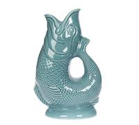 Gurgly Iconique Vert-de-gris Glug Jug Grand 28 cm 1,4 L - Pichet à Eau de Poisson, Vase à Poisson Décoratif, Ornement, Carafe