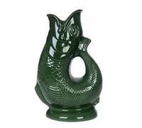 Gurgly Iconique Vert Forêt Glug Jug Grand 28 cm 1,4 L - Pichet à Eau de Poisson, Vase à Poisson Décoratif, Ornement, Carafe