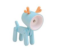 Guriayus Mini veilleuse LED réglable pour bureau, livre lumière animal de compagnie lumière protection oculaire lampe de table décoration de la pièce de la maison, cerf bleu