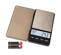 Guriayus Petite balance Espresso avec minuteur 1000 g x 0,1 G, balance écran LCD rétroéclairé brillant, 2 batteries