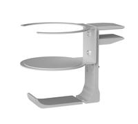 Guriayus Pince de bureau porte-gobelet anti-déversement pour table de bureau Crochet double pour écouteurs avec support pour boissons, argenté