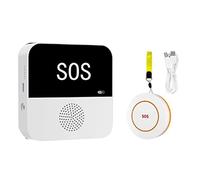 Guriayus Téléavertisseur sans fil WiFi pour soignants des personnes âgées, bouton d'appel SOS d'urgence pour patients âgés du troisième âge (A)