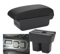 GuriDo Accoudoir Boîte pour Suzuki Jimny JB74 2018-2024, Voiture BoîTe D'Accoudoir Console Centrale Rangement Accoudoirs IntéRieur Accessoires,A/Black-Line-with USB