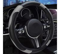 GuriDo Couvre Volant Voiture pour Crosstrek II 2017-2023, Housse Volant PU Cuir AntidéRapante Housse Volants Protecteur Volant Intérieur Accessoires,E/Grey