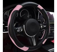 GuriDo Couvre Volant Voiture pour Crosstrek II 2017-2023, Housse Volant PU Cuir AntidéRapante Housse Volants Protecteur Volant Intérieur Accessoires,G/Pink