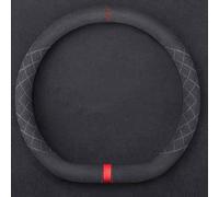 GuriDo Couvre Volant Voiture pour Nissan Patrol Y61 1997-2015, Housse Volant Cuir Microfibre Antidérapante Respirante Protecteur Intérieur Accessoires,A/D~Type-E/Black~Red