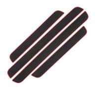GuriDo Protection Seuil Porte Voiture pour Citroen C1 C2 C3 C4 C5 Berlingo CElysee Picasso, Plaques Plinthes en Caoutchouc Anti-Rayures Pédale de Bienvenue Garde Plaque Accessoires,B/Black Red