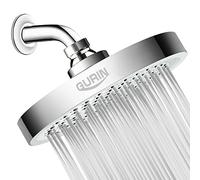 Gurin - Pommeau de douche haute pression effet pluie - Pommeau de douche de salle de bain de luxe avec finition chromée - Angles réglables - Buses en silicone anti-encrassement - 1,8 GPM Californien