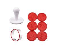 Gurlideo - Emporte-pièces en silicone pour biscuits de Noël - 6 pièces - Tampons à biscuits de Noël