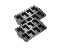 Gurlideo Lot de 8 mini moules à pain en acier carbone anti-adhésif pour la cuisson au four, gris