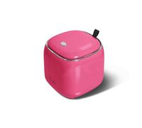 Gurlideo Mini poubelle de bureau avec couvercle de type presse, poubelle de table portable pour bureau à domicile, rouge rose