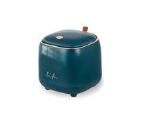 Gurlideo Poubelle de Table avec Couvercle à Pression, 14 × 14 × 15 cm, pour Salle de Bain, Bureau, Chambre, Bureau Enfant, Chambre à Coucher(Vert Foncé)