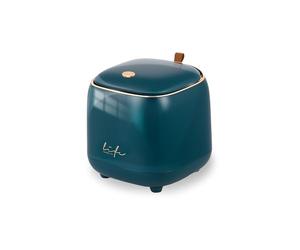 Gurlideo Poubelle de Table avec Couvercle à Pression pour Salle de Bain, Bureau, Chambre, Bureau Enfant, Chambre à Coucher 14 × 14 × 15 cm(Vert Foncé)