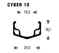 Gurpil Roue arrière route Cyber 10 - 8 vitesses 650c 9 x 135 mm Shimano/Sram HG Argenté