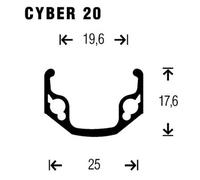 Gurpil Cyber 20 26´´ Mtb Rear Wheel Noir 9 x 135 mm