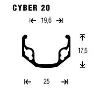 Gurpil Roue Arrière De Vtt Cyber 20 7s 26´´
