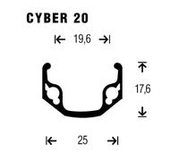 Gurpil Roue Arrière De Vtt Cyber 20 8s 26´´ Qr