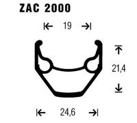 Gurpil Roue arrière VTT Zac 26" disque 6 trous 9x135 mm Shimano/Sram HG Noir 8-11 vitesses