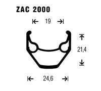 Gurpil Zac Inox 26´´ 7s Tubeless Mtb Rear Wheel Blanc,Noir 9 x 135 mm / Shimano/Sram HG