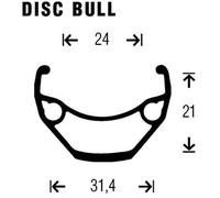 Gurpil Disc Bull M4050 26´´ Cl Disc Mtb Front Wheel Noir 9 x 100 mm