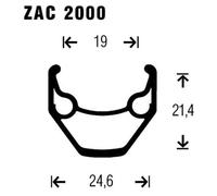 Gurpil Zac 26´´ Mtb Front Wheel Noir 9 x 100 mm Black